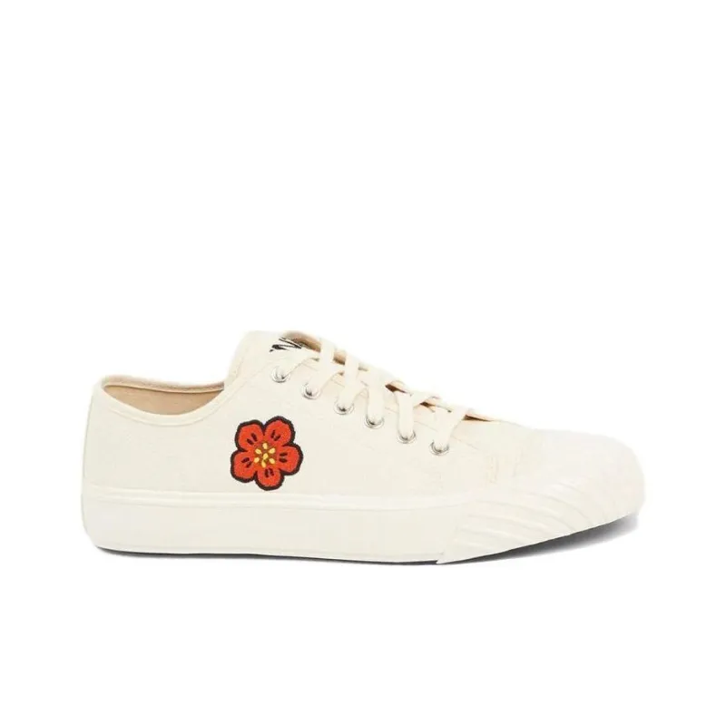 KENZO School Low Top Trainers Cream-1