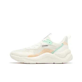 361° Anti Slip Wear Resistant Low Top Casual Shoes Women's White Cyan
