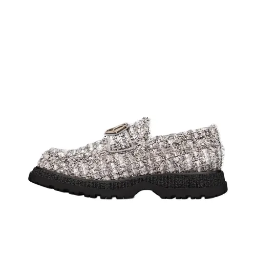DIOR Buffalo Loafers Men's Silver
