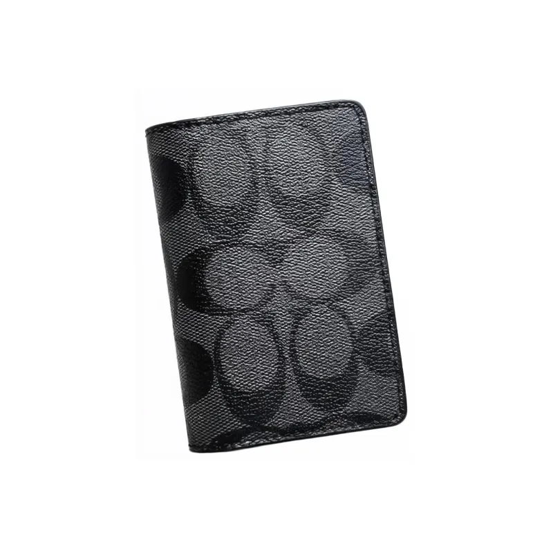 COACH Monogram Id Wallet Men Charcoal/Black-1