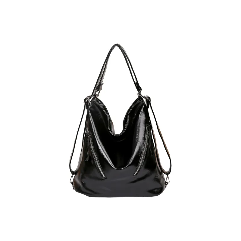 UNITE STAR PU Tote Shoulder Bag Backpack Regular Women's Black/Silver/Ecru-0