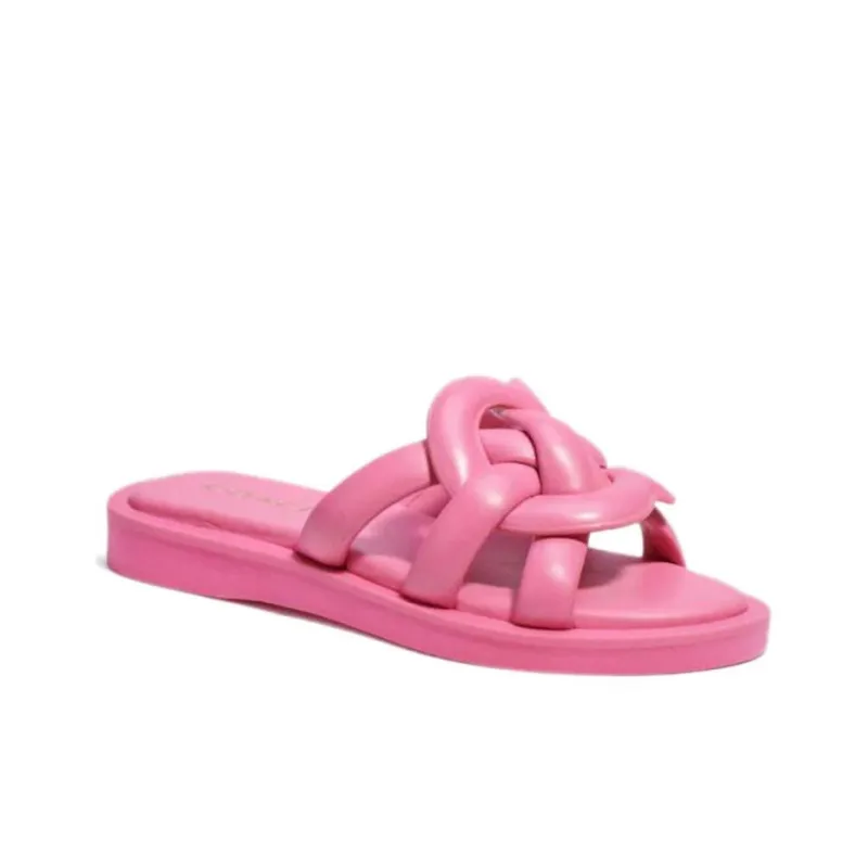 COACH Georgie Slide Slippers Women's Pink-2