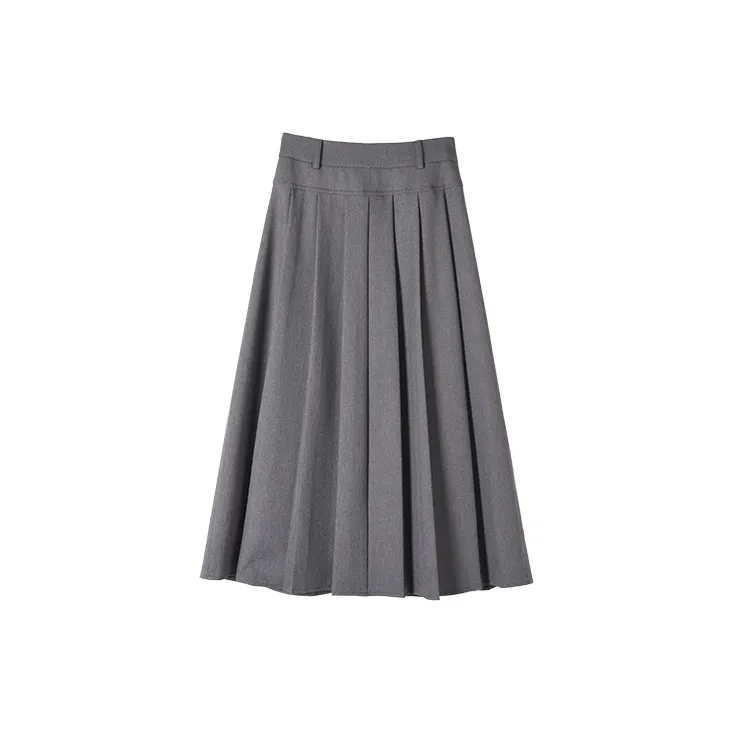HIPPIEMISS Casual Long Skirts Women's Gray-1