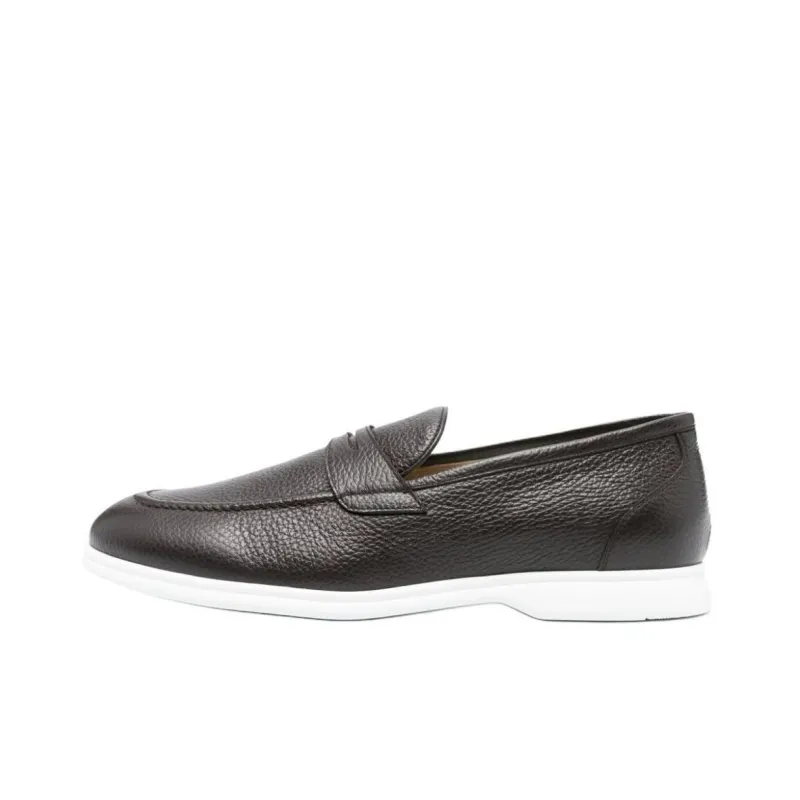 Kiton Penny-slot Leather Loafers-0