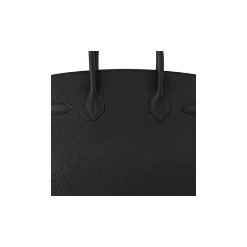HERMES Birkin Togo Calfskin Birkin Bag Handbag Women's Noir Black-4