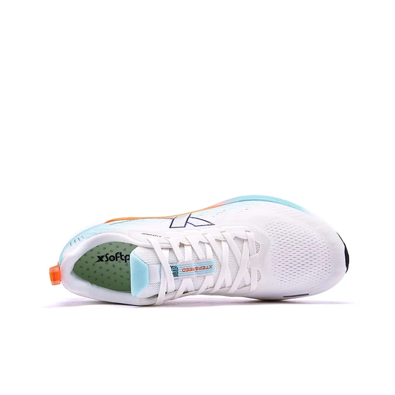 XTEP Speed 5.0 Lite Cushioning Anti-Slip And Wear-Resistant Low-Top Running Shoes Men's White Blue-2