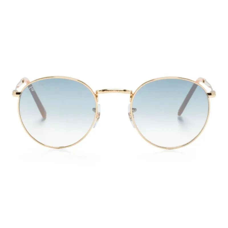 RayBan Metal Round Sunglasses Women's Gold-1