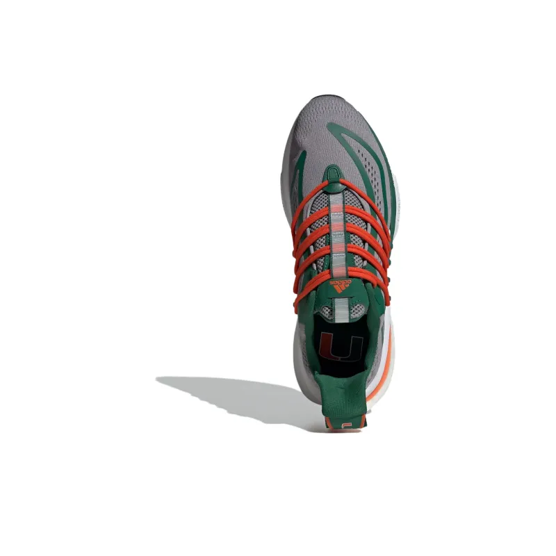 Adidas Miami Alphaboost V1 Grey Team Dark Green Team Orange-4