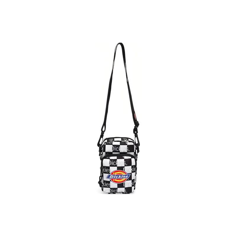 Dickies Polyester Messenger Bag, Crossbody Bag, Shoulder Bag Unisex Black White Checkerboard-4
