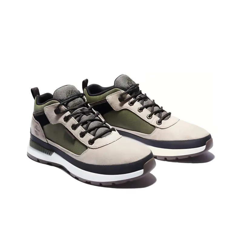 Timberland Field Trekker Cushioning Wear-Resistant Mid-Top Running Shoes Men's Beige-1