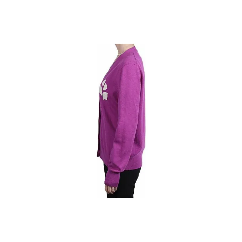 ISABEL MARANT Karin Logo Intarsia Knitted Cardigan-3