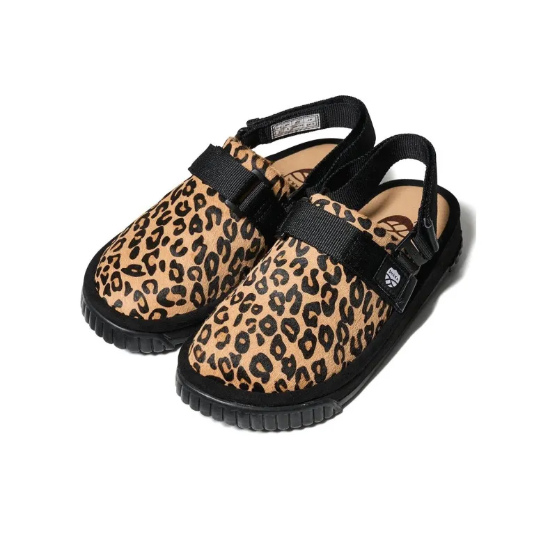 SHAKA Snug Clog Cowhair Wrap-toe Slippers Unisex Black Brown-3