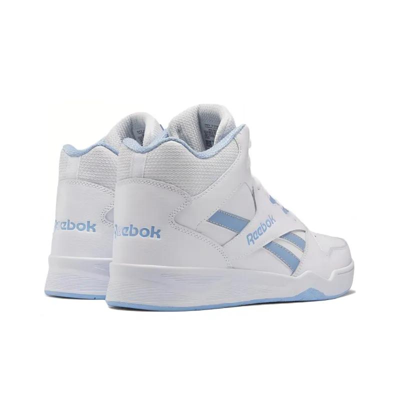 Reebok Royal BB4500 2 HI2 Anti Slip Wear Resistant Mid Top Vintage Basketball Shoes Men's Blue White-3