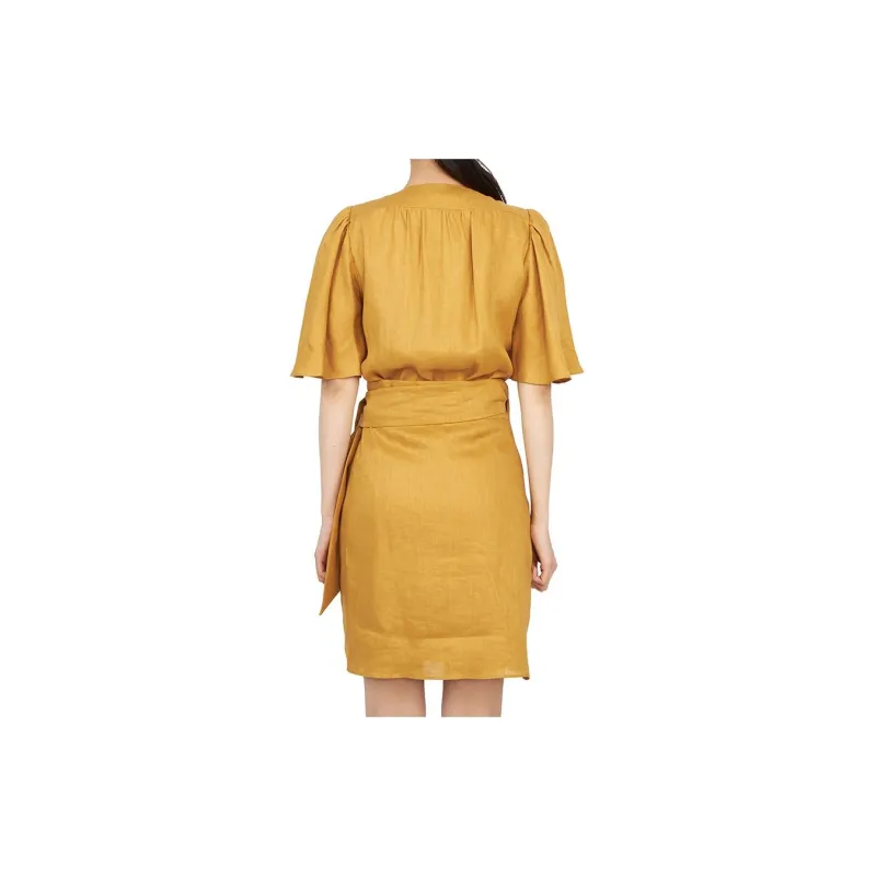 Vanessa Bruno Short Sleeved Dress Women's Yellow-1