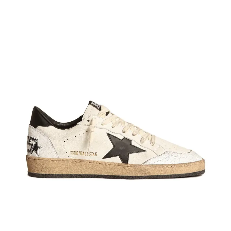 Golden Goose Ball-Star Low White Nappa Black Star-1