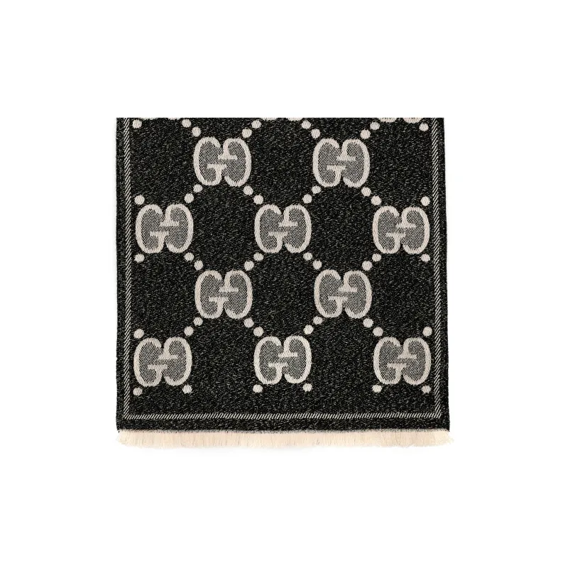 GUCCI Knit Scarves Unisex Black-2