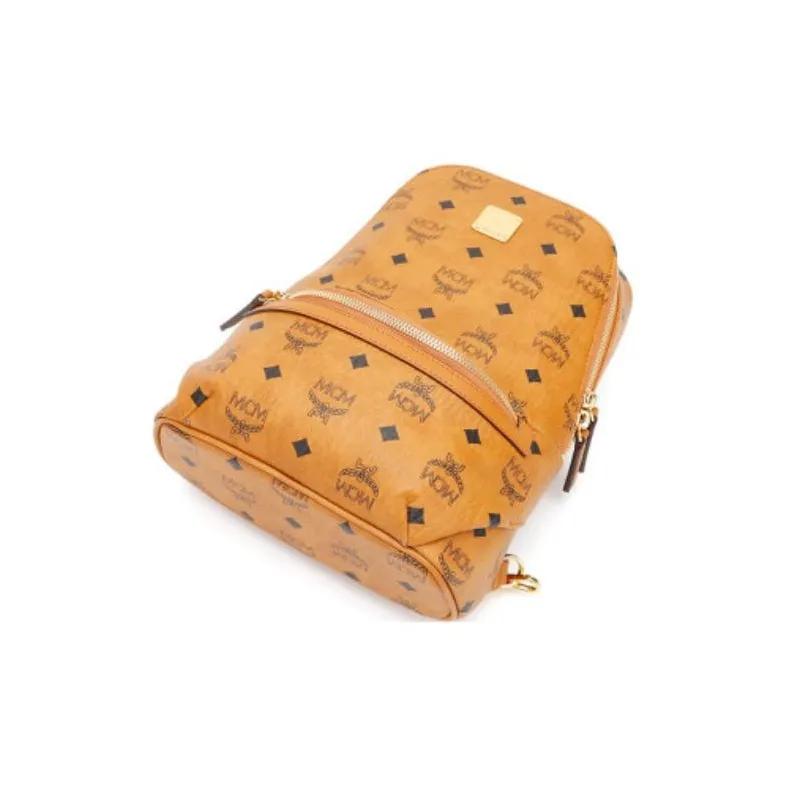 MCM Aren Sling Bag Visetos Cognac-2