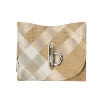 Burberry Polyester And Wool Blend Wallet Women's Linen