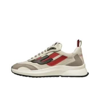 BALLY Slip Resistant Low Top Casual Shoes Men's Beige Black Red