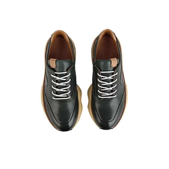 TSUBO GT Semi-Veg Anti-Slip Wear-Resistant Low-Top Casual Shoes Unisex Dark Green-2