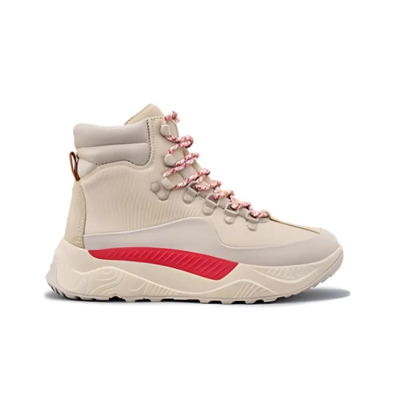 TSUBO UH Original Cushioning Wear-Resistant High-Top Hiking Shoes Unisex Ecru-1