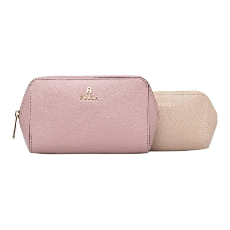 Furla Leather Makeup Bag Women's Pink-0