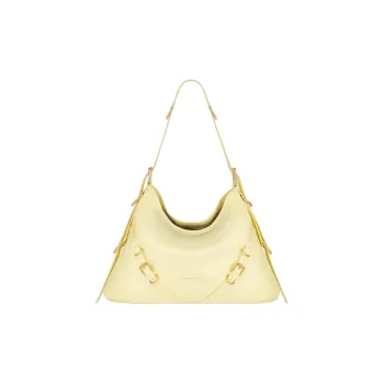 Givenchy Voyou Cow Leather Handbag, Shoulder Bag Women's Soft Yellow