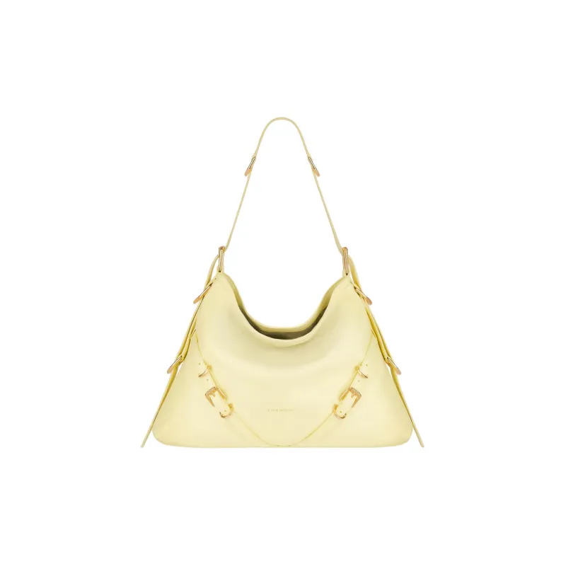 Givenchy Voyou Cow Leather Handbag, Shoulder Bag Women's Soft Yellow-0