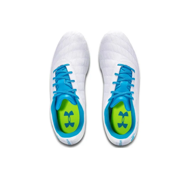 Under Armour Magnetico Select 3.0 AG Rubber Short Studs Cushioned Slip Resistant Soccer Shoes Unisex White Blue-2