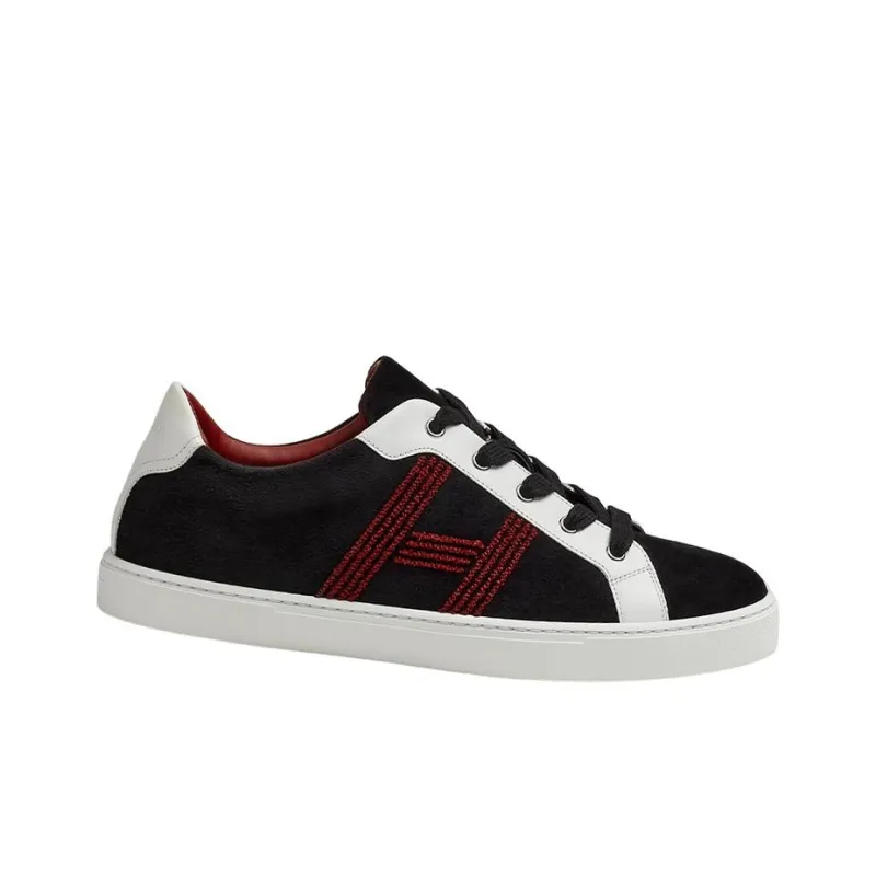 HERMES Avantage Low Top Stylish Skateboarding Shoes Men's Black-1