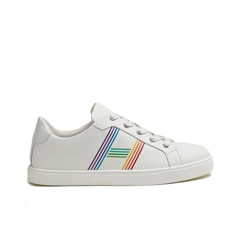HERMES Avantage Low Top Stylish Skateboarding Shoes Men's White-1