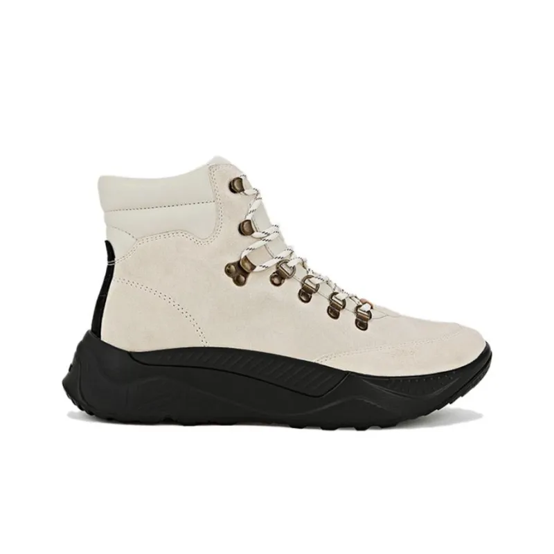 TSUBO UH Shearing Anti-Slip Wear-Resistant High-Top Outdoor Shoes Unisex Ecru-1