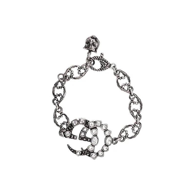 GUCCI Silver Logo Bracelet-0