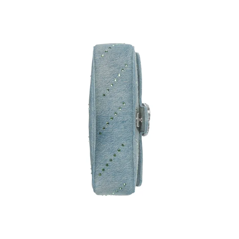 GUCCI GG Marmont Denim Portable Crossbody Bag Shoulder Bag Women's Light Blue-5