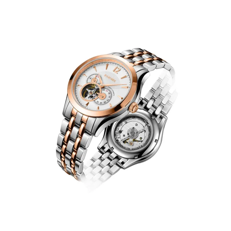RARONE Mechanical Movement Stainless Steel Watchband Watch Men's Watches White Dial 8860794402-1