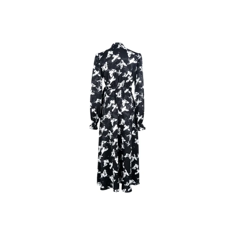 MISSSHINE Long Sleeved Dresses Women's Black-1