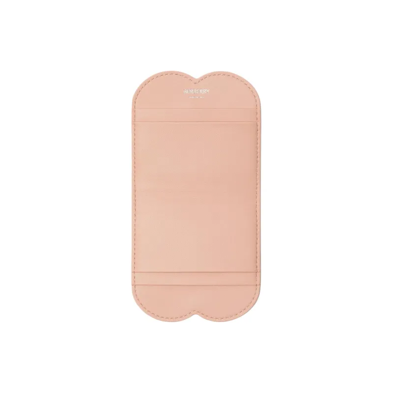 Burberry Textured Calfskin Card Holder Women's Rouge Red-1