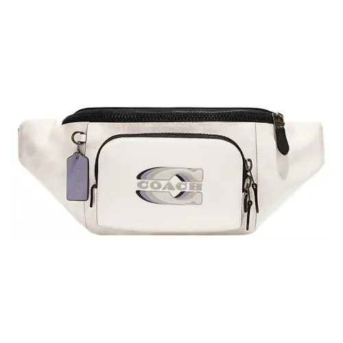 COACH Track Cow Leather Sling Bag Crossbody Bag Fanny Pack Large Size Men's White