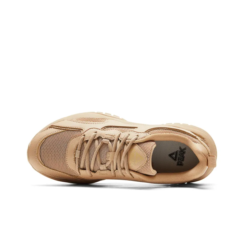 PEAK Tidal Wave Cushioning Rebound Wear-Resistant Slip-Resistant Low-Top Casual Shoes Men's Sand Yellow-3