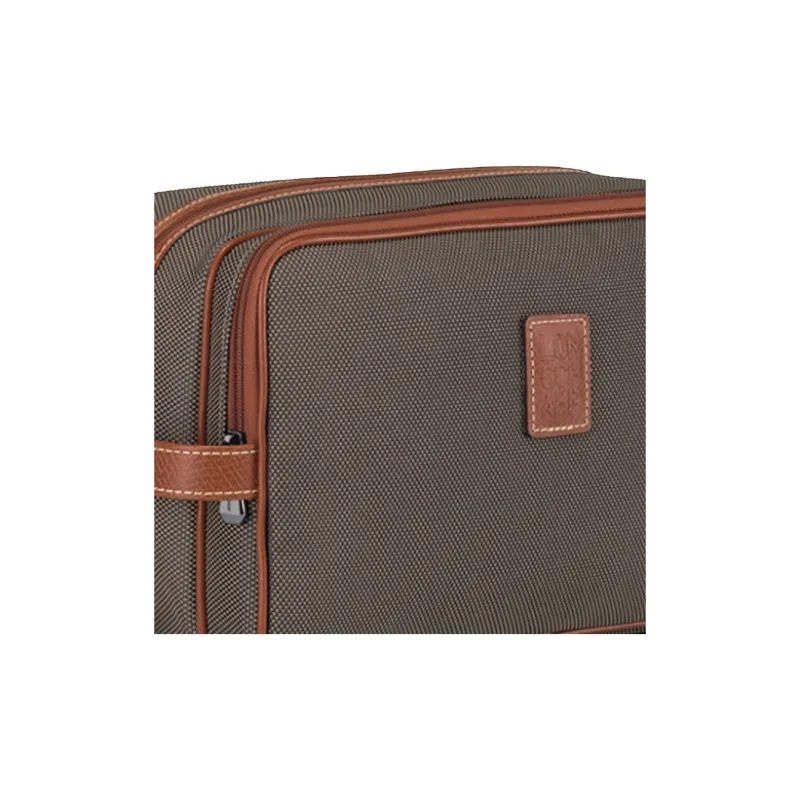 LONGCHAMP Boxford Cow Leather Toiletry Bag Unisex Brown-4