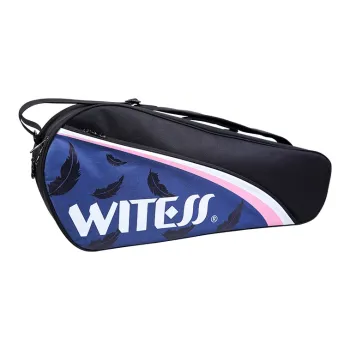 WITESS Badminton Racket Bags 3 Pack Minimalist Style Sports Preppy Shoulder Bag Blue Unisex Oxford Cloth Material