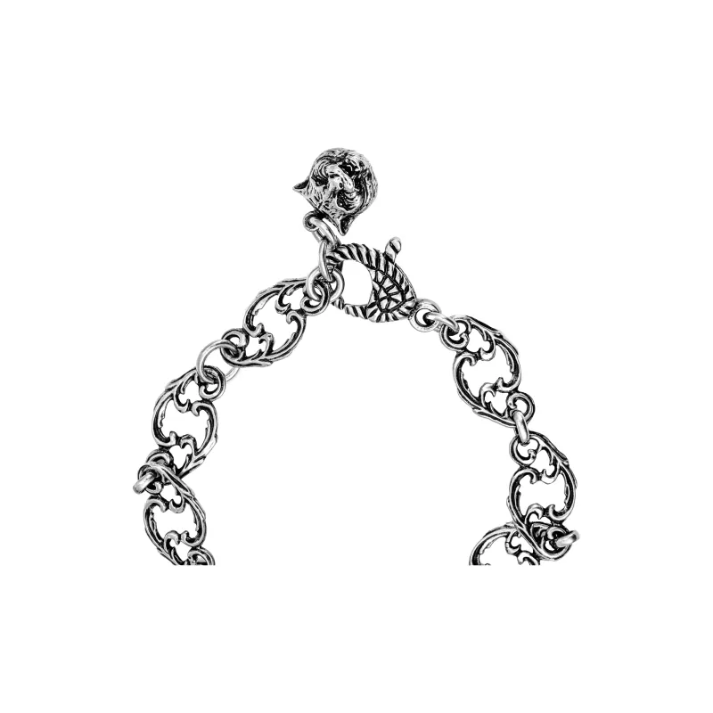 GUCCI Silver Logo Bracelet-3