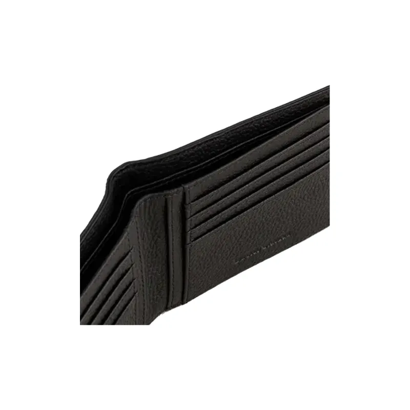 EMPORIO ARMANI Cow Leather Wallet Men's Black-3
