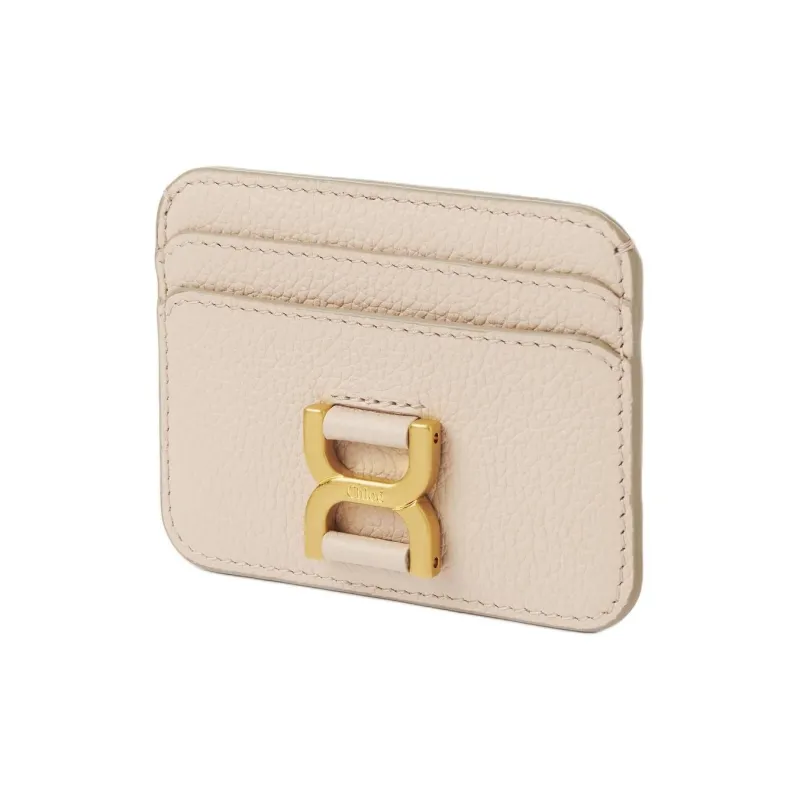 Chloe Marcie Grain Calfskin Card Holder Card Holder Women's Cement Pink-1
