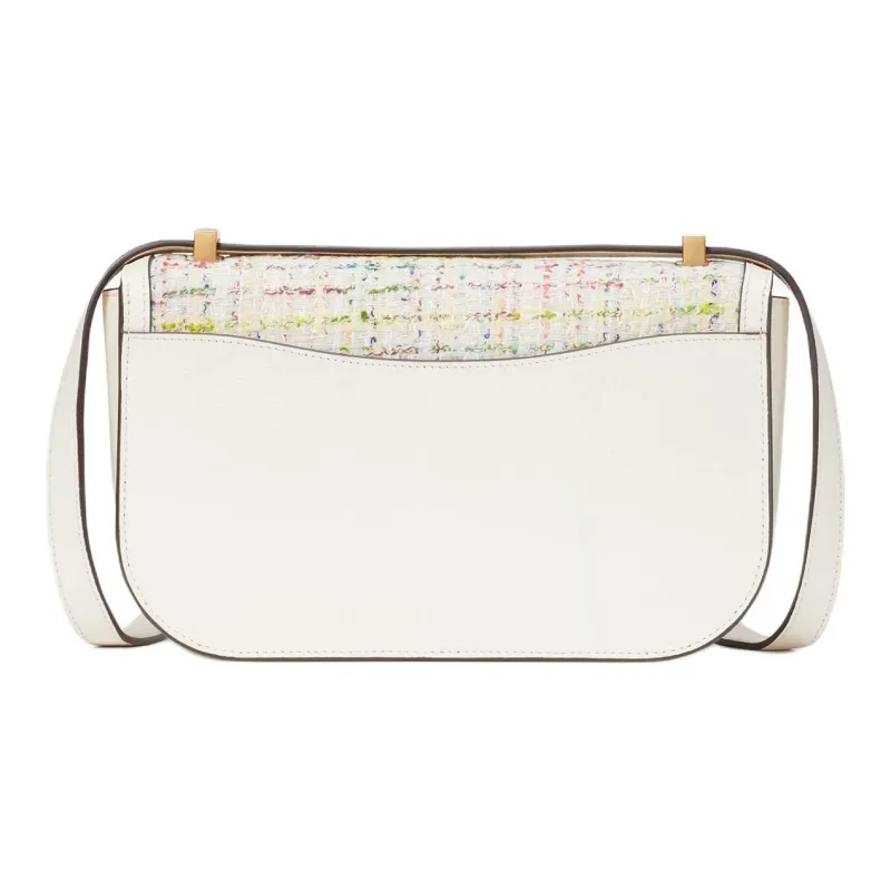 Kate Spade Katy Leather Patchwork Velvet Crossbody Bag Shoulder Bag Women's Cream With Multicolor-2