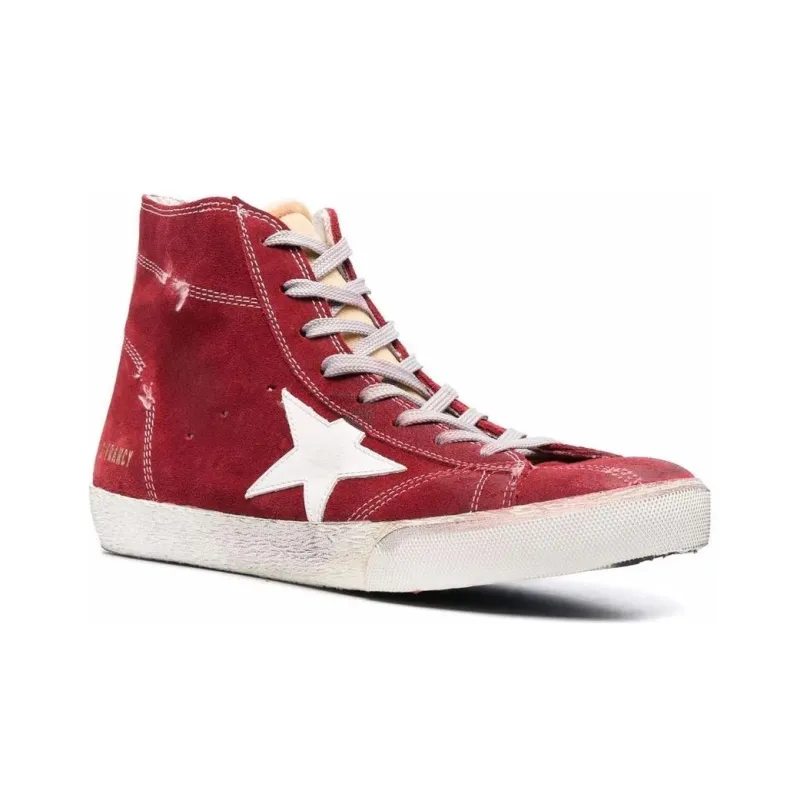 Golden Goose Francy Stylish Skateboarding Shoes Men's Red Old-fashioned-1