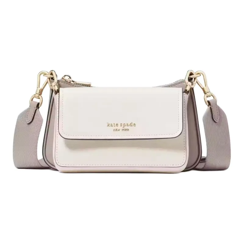 Kate Spade Saffiano Leather Shoulder Bag Crossbody Bag Women's White-0