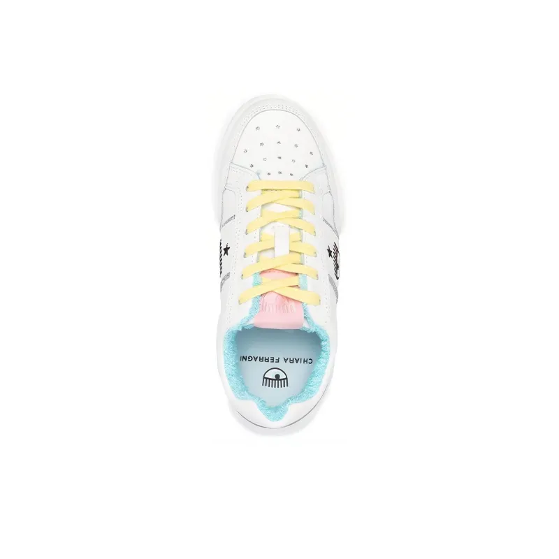 CHIARA FERRAGNI Stylish Skateboarding Shoes Women's White-3