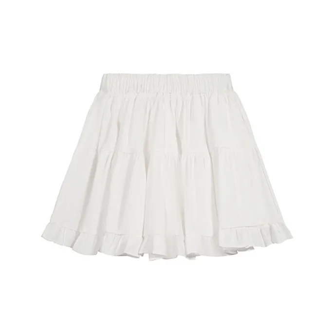 ETSE Casual Short Skirts Women's White-1