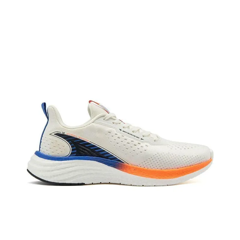 361° Popping Foam Durable Breathable Lightweight Low Top Running Shoes Men's White Blue Orange-1